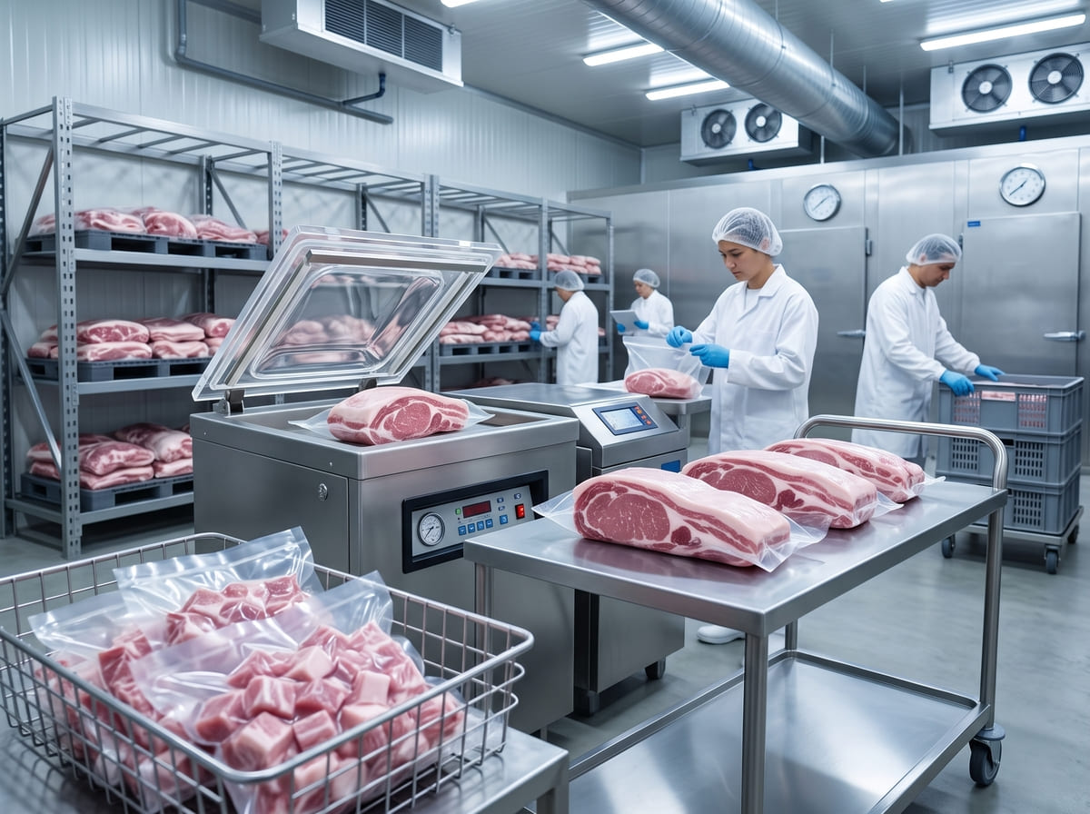 Produk potongan daging babi murni b2 kemasan vacuum pack higienis dari supplier Welly Group JualDagingBabi.com.