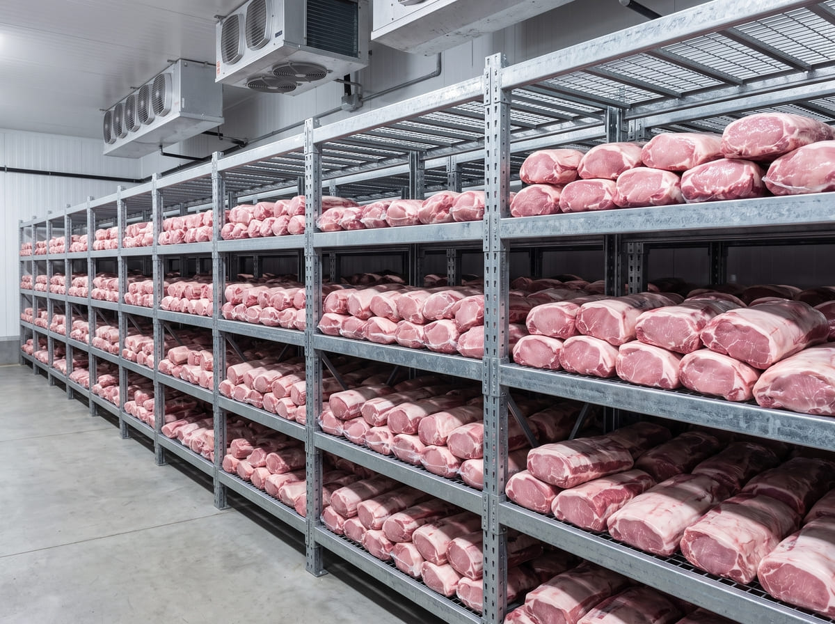 Produk potongan daging lulur luar pork loin kemasan vacuum pack higienis dari supplier Welly Group JualDagingBabi.com.